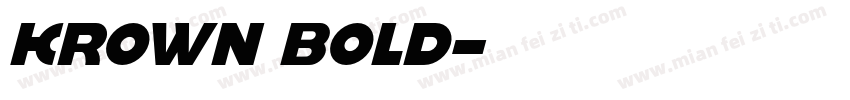 krown bold字体转换